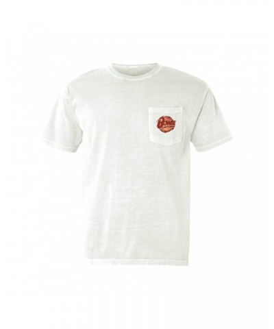 David Bowie T-Shirt | Bolted Bowie Circular Logo Distressed Pocket T-shirt $9.28 Shirts