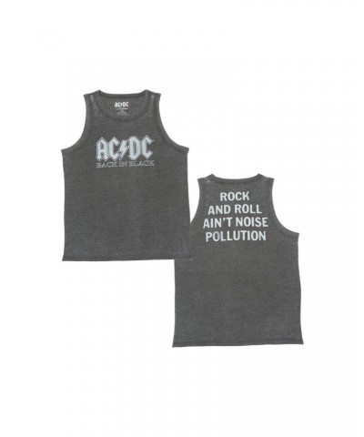 AC/DC Back in Black/Rock And Roll Ain't Noise Pollution Grey Tank Top $10.00 Shirts