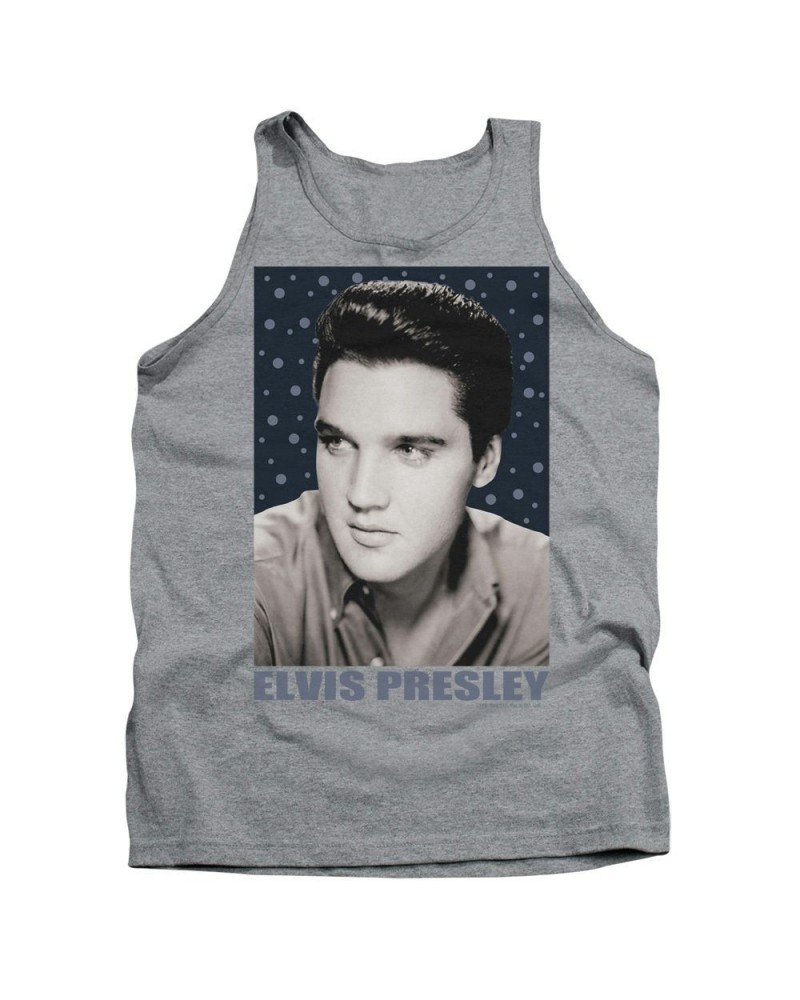 Elvis Presley Tank Top | BLUE SPARKLE Sleeveless Shirt $6.30 Shirts