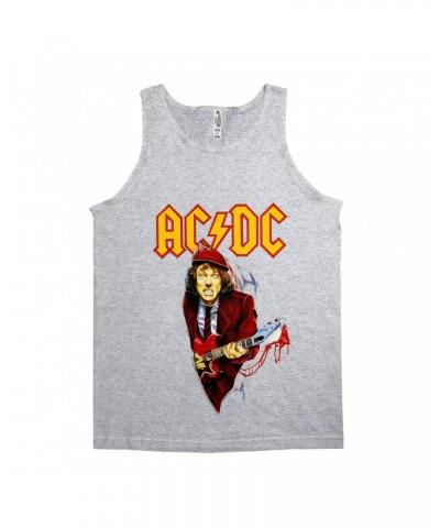 AC/DC Unisex Tank Top | Angus Young With Bloody Guitar Design Shirt $11.48 Shirts