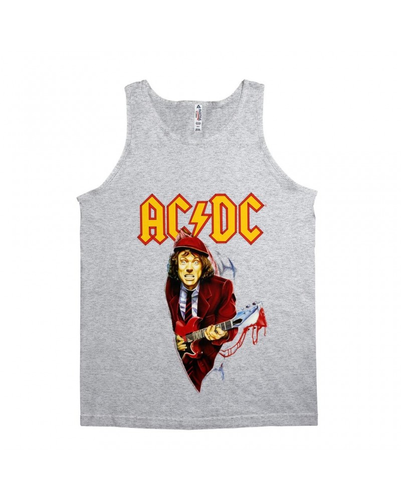 AC/DC Unisex Tank Top | Angus Young With Bloody Guitar Design Shirt $11.48 Shirts