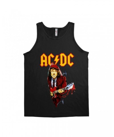 AC/DC Unisex Tank Top | Angus Young With Bloody Guitar Design Shirt $11.48 Shirts