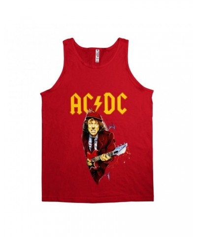 AC/DC Unisex Tank Top | Angus Young With Bloody Guitar Design Shirt $11.48 Shirts