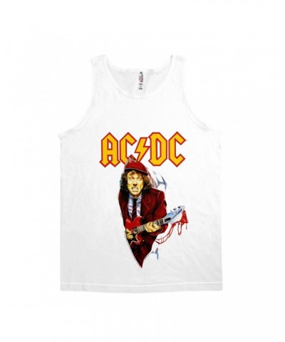 AC/DC Unisex Tank Top | Angus Young With Bloody Guitar Design Shirt $11.48 Shirts