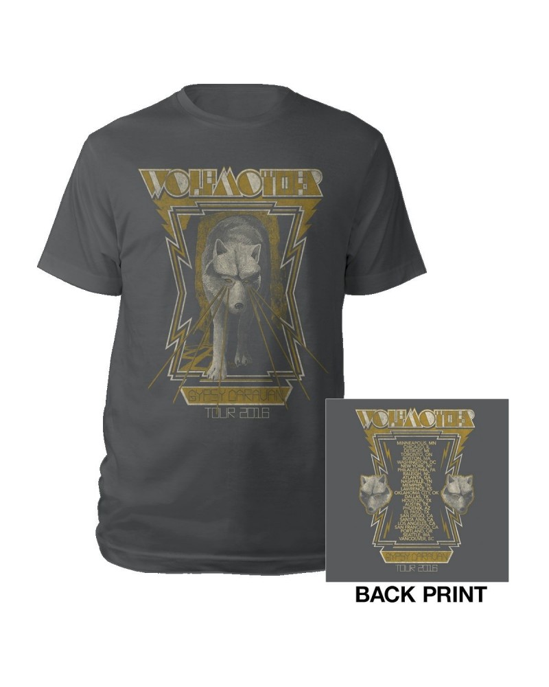 Wolfmother 2016 US Charcoal Itinerary Tee $14.68 Shirts