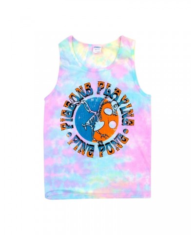 Pigeons Playing Ping Pong Pigeon Skull Pastel Tie-Dyed Tank Top $9.30 Shirts