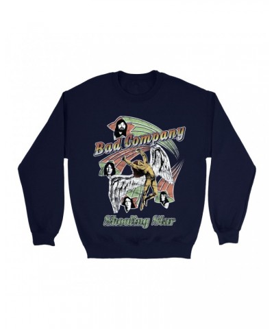 Bad Company Sweatshirt | Retro Shooting Star '75 Distressed Sweatshirt $17.13 Sweatshirts