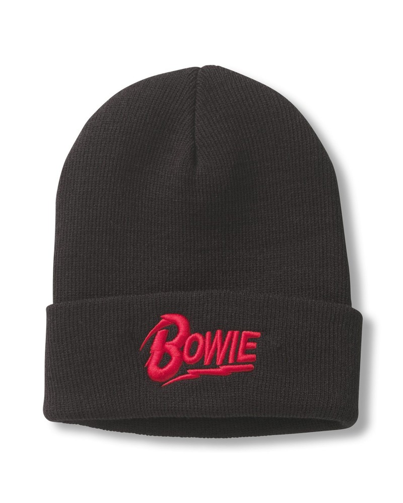 David Bowie Bowie Cuffed Knit Beanie $7.92 Hats