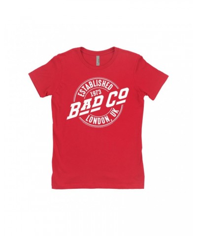 Bad Company Ladies' Boyfriend T-Shirt | Established 1973 London UK Logo Shirt $9.98 Shirts