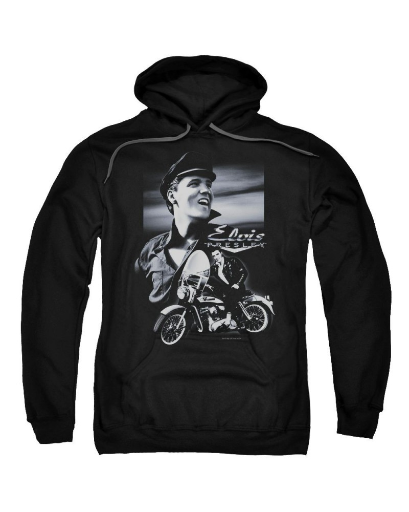 Elvis Presley Hoodie | MOTORCYCLE Pull-Over Sweatshirt $16.00 Sweatshirts